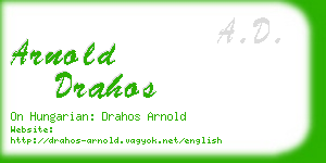 arnold drahos business card